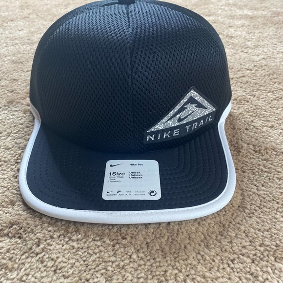 Nike Other - Nike Pro Trail Hat Cap Black Strap Back Adjustable One Size Unisex